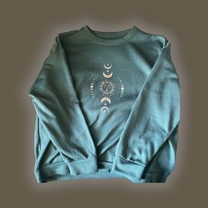 Shein green graphic crew neck XL